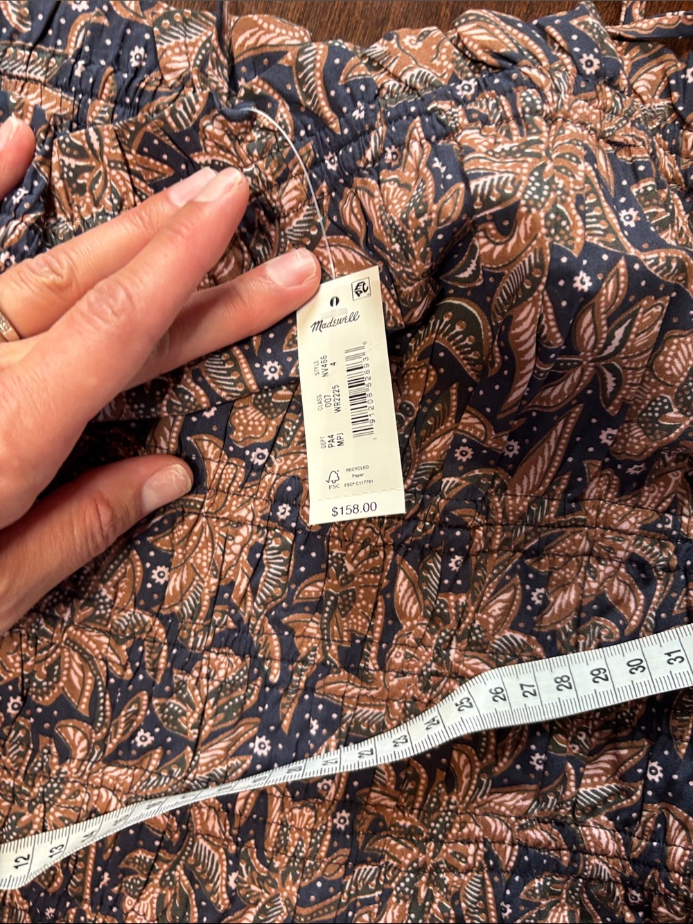 Madewell Smocked Bubble-Hem Midi Dress in Paisley size 4 NWT - Picture 8 of 10